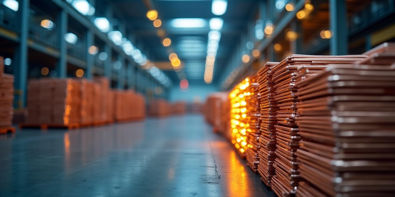 Close up of industrial metal ingots with analytical overlay